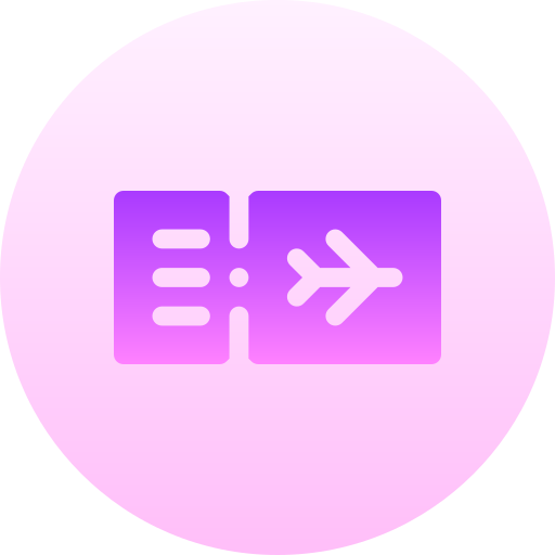 biglietto aereo Basic Gradient Circular icona