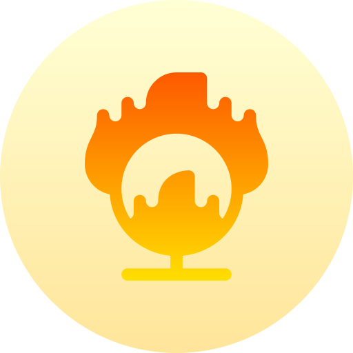 anillo de fuego Basic Gradient Circular icono
