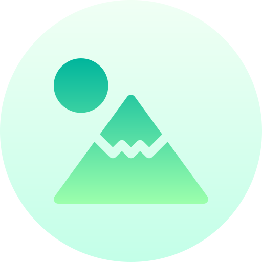 góra Basic Gradient Circular ikona