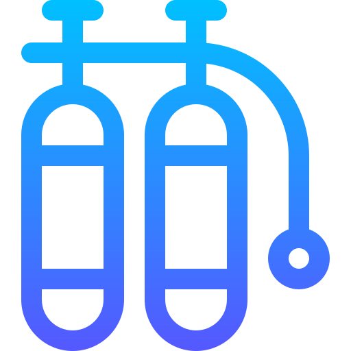 Oxygen tank Basic Gradient Lineal color icon