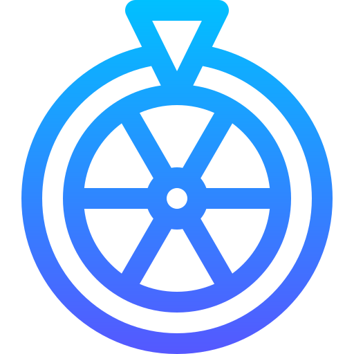 glücksrad Basic Gradient Lineal color icon