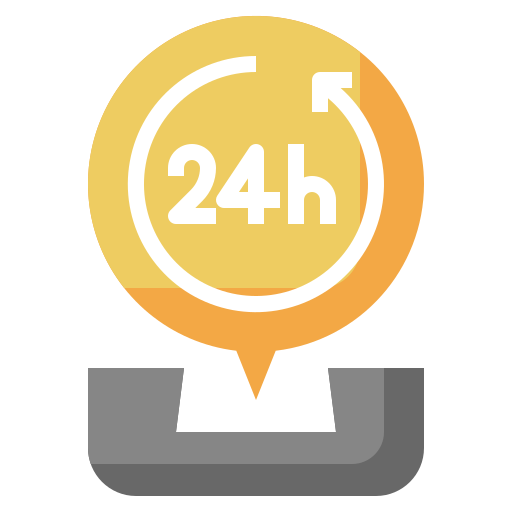 24 stunden geöffnet Surang Flat icon