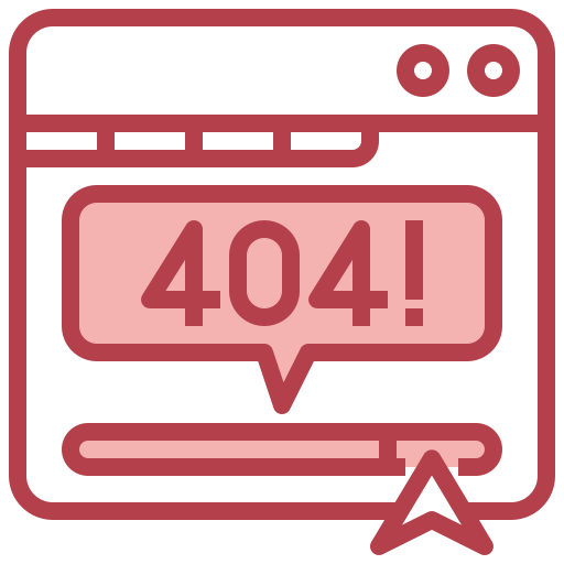 404 error Surang Red icon
