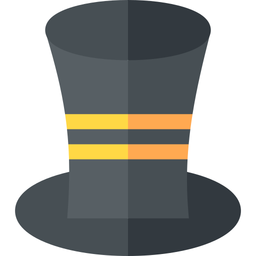 sombrero de copa Basic Straight Flat icono