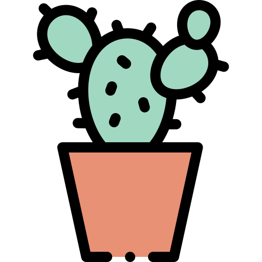 cactus Detailed Rounded Lineal color icoon