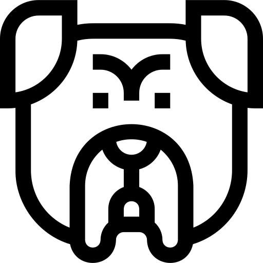 bouledogue Basic Straight Lineal Icône