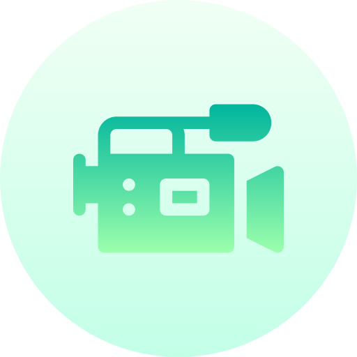 kamera wideo Basic Gradient Circular ikona
