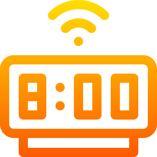 Smart clock Basic Gradient Lineal color icon