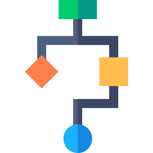 flussdiagramm Basic Straight Flat icon