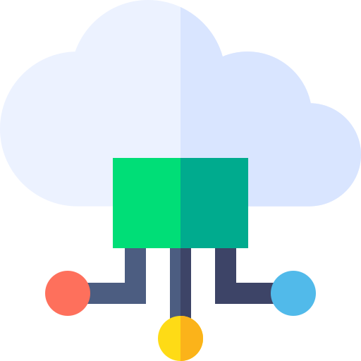 cloud computing Basic Straight Flat icoon
