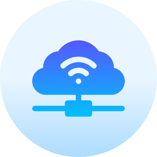cloud computing Basic Gradient Circular icoon