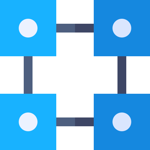 블록 체인 Basic Straight Flat icon