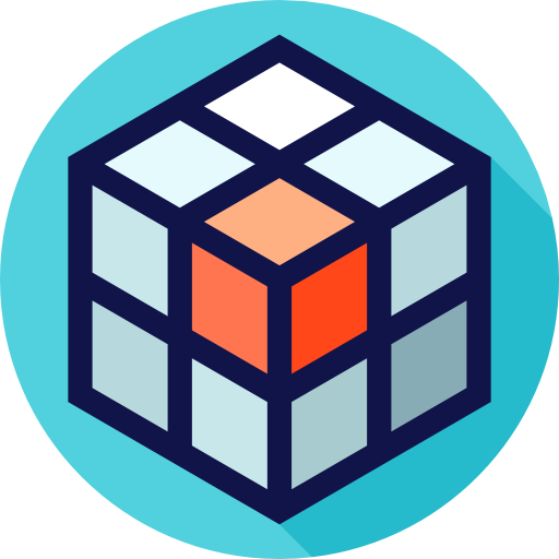 Cube Flat Circular Flat icon
