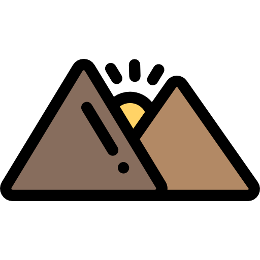 Mountain Detailed Rounded Lineal color icon