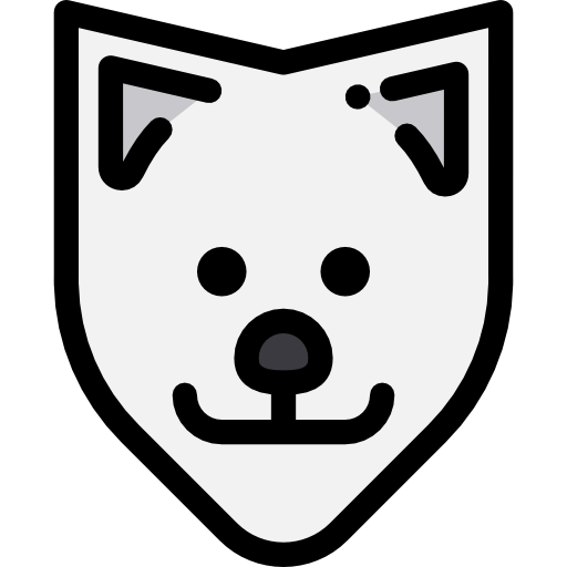 Wolf Detailed Rounded Lineal color icon