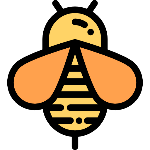 abeja Detailed Rounded Lineal color icono