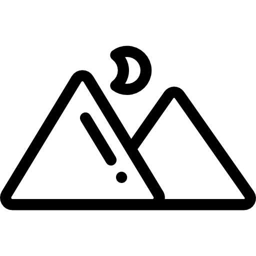 山 Detailed Rounded Lineal icon