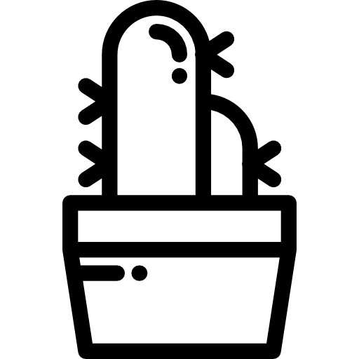 cactus Detailed Rounded Lineal Icône
