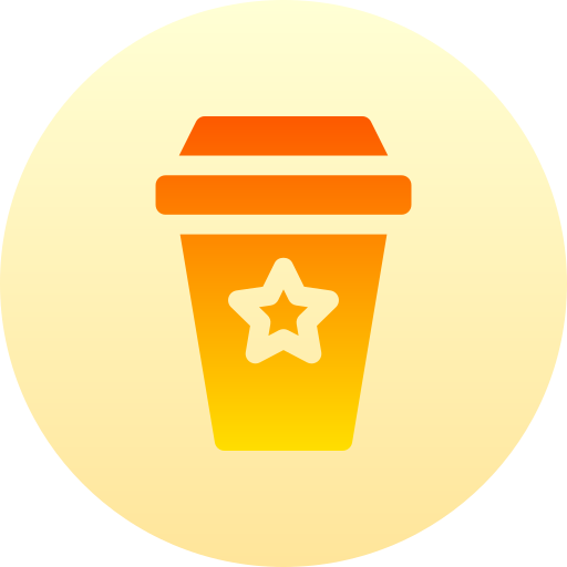 xícara de café Basic Gradient Circular Ícone