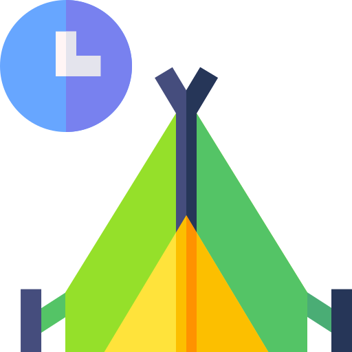 camping zelt Basic Straight Flat icon