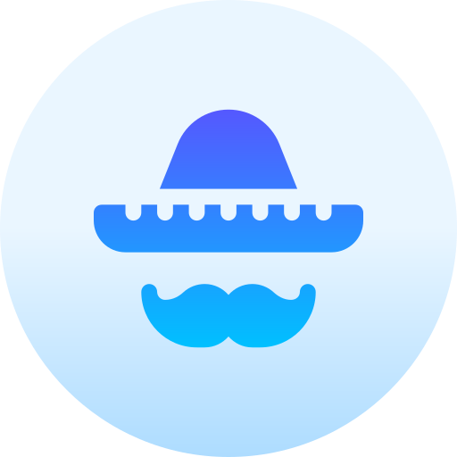 mexicano Basic Gradient Circular icono