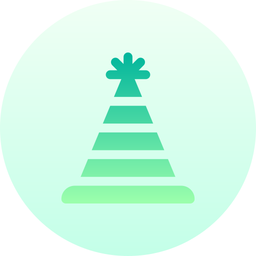 Party hat Basic Gradient Circular icon