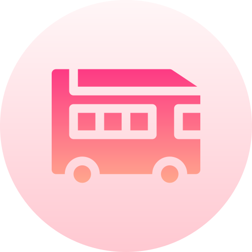 Двухэтажный автобус Basic Gradient Circular иконка