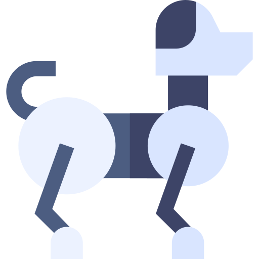 Robot dog Basic Straight Flat icon
