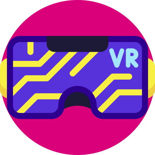 gafas de realidad virtual Detailed Flat Circular Flat icono