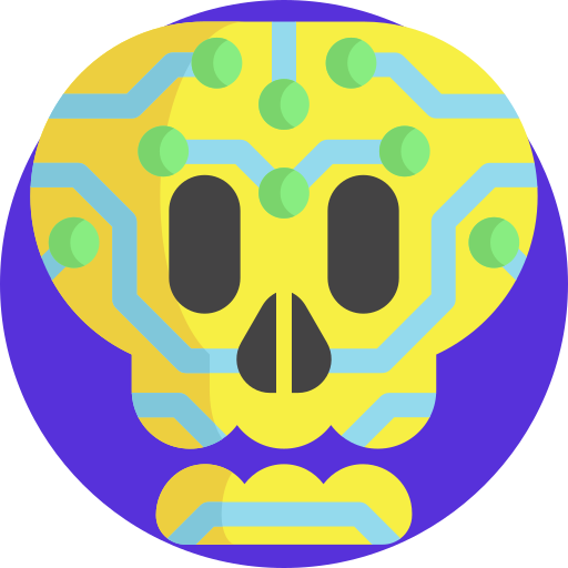 Skull Detailed Flat Circular Flat icon