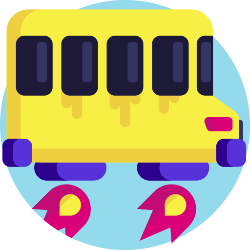 Bus Detailed Flat Circular Flat icon