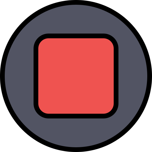 botón detener Generic Outline Color icono