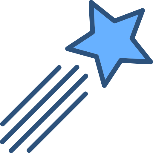 Shooting star Generic Blue icon