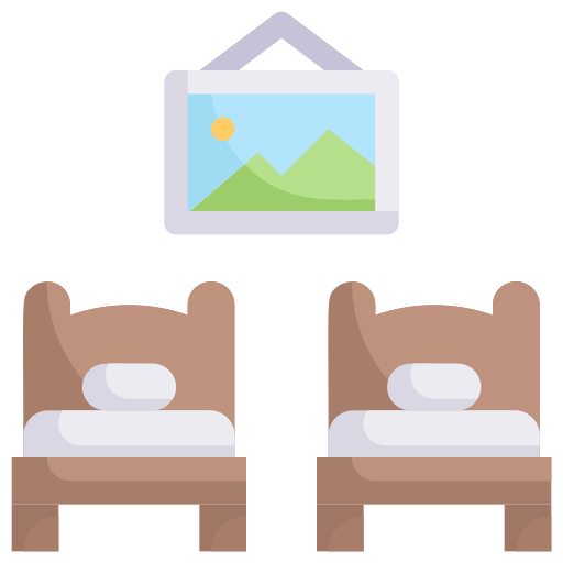 Twin beds Generic Flat icon