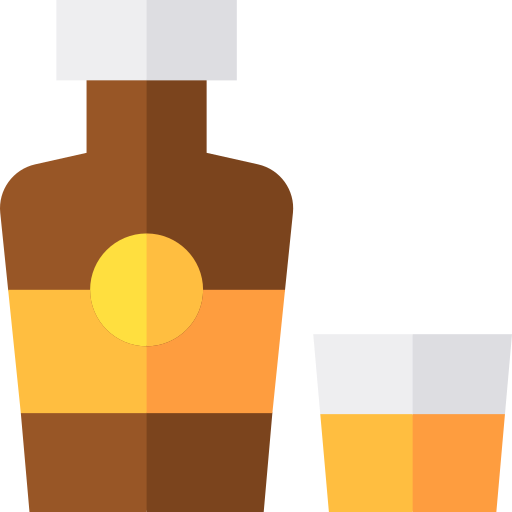 whiskey Basic Straight Flat icon
