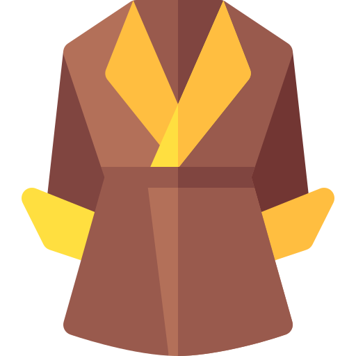 Trench coat Basic Rounded Flat icon