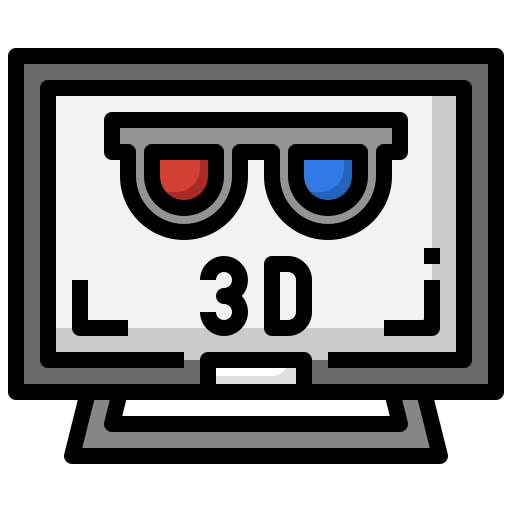 3d movie Surang Lineal Color icon