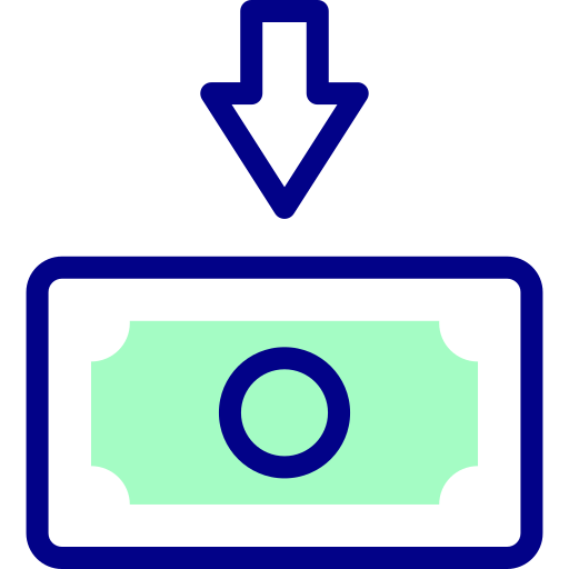 お金 Detailed Mixed Lineal color icon
