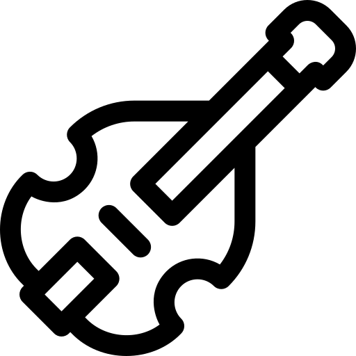 contrebasse Basic Rounded Lineal Icône