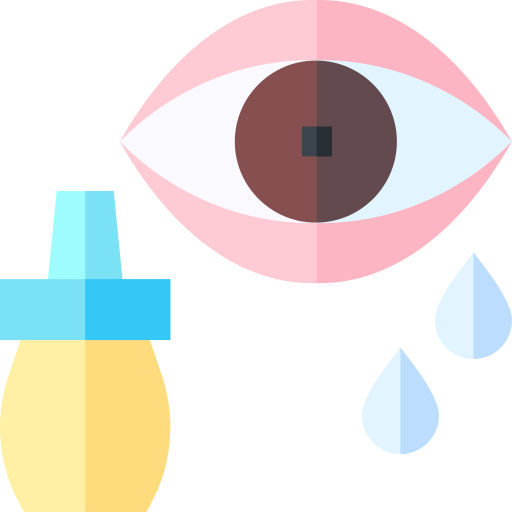 czerwone oczy Basic Straight Flat ikona