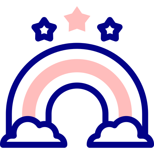 虹 Detailed Mixed Lineal color icon