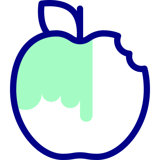 사과 Detailed Mixed Lineal color icon