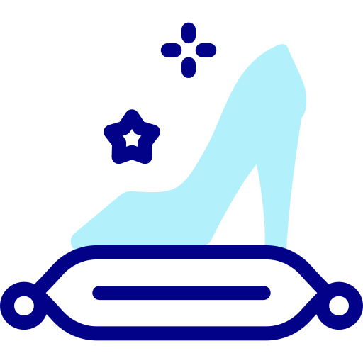 zapato de cenicienta Detailed Mixed Lineal color icono