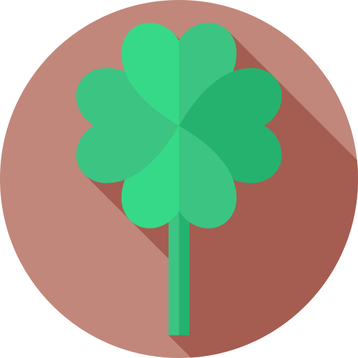 liść koniczyny Flat Circular Flat ikona