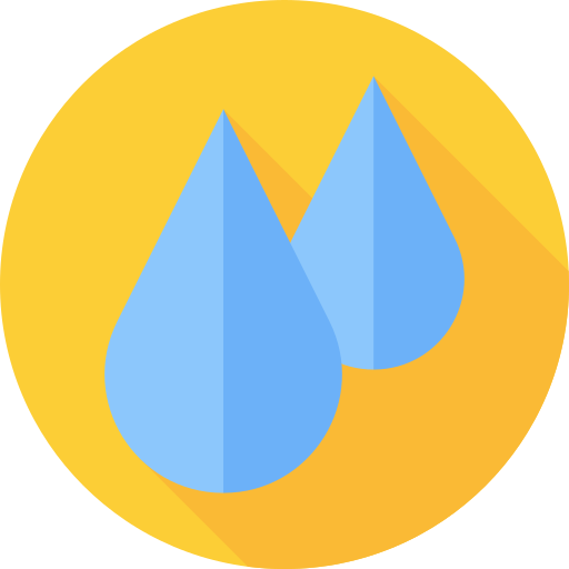 Water drop Flat Circular Flat icon