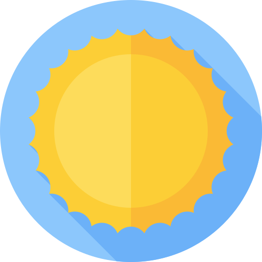 太陽 Flat Circular Flat icon