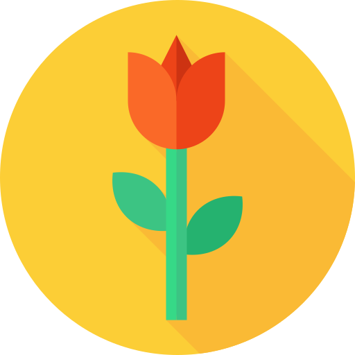 tulipán Flat Circular Flat icono