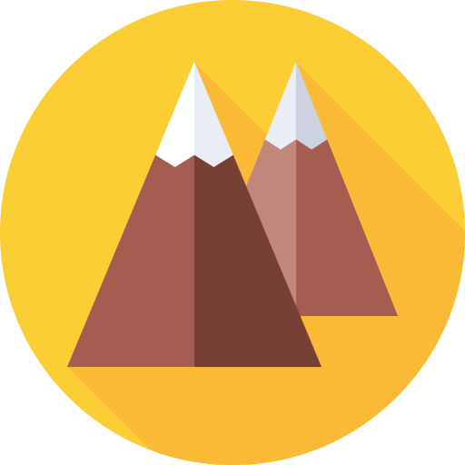 góry Flat Circular Flat ikona