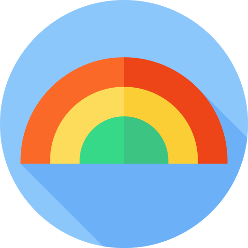 arco iris Flat Circular Flat icono