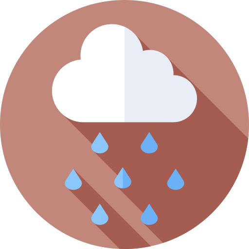 lluvia Flat Circular Flat icono
